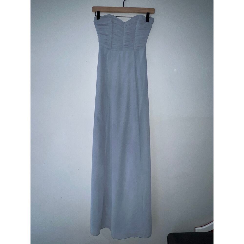 Show me your mumu bonbon strapless bridesmaid dress in light blue size xs